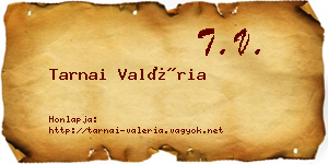 Tarnai Valéria névjegykártya