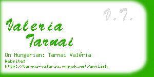 valeria tarnai business card