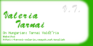 valeria tarnai business card